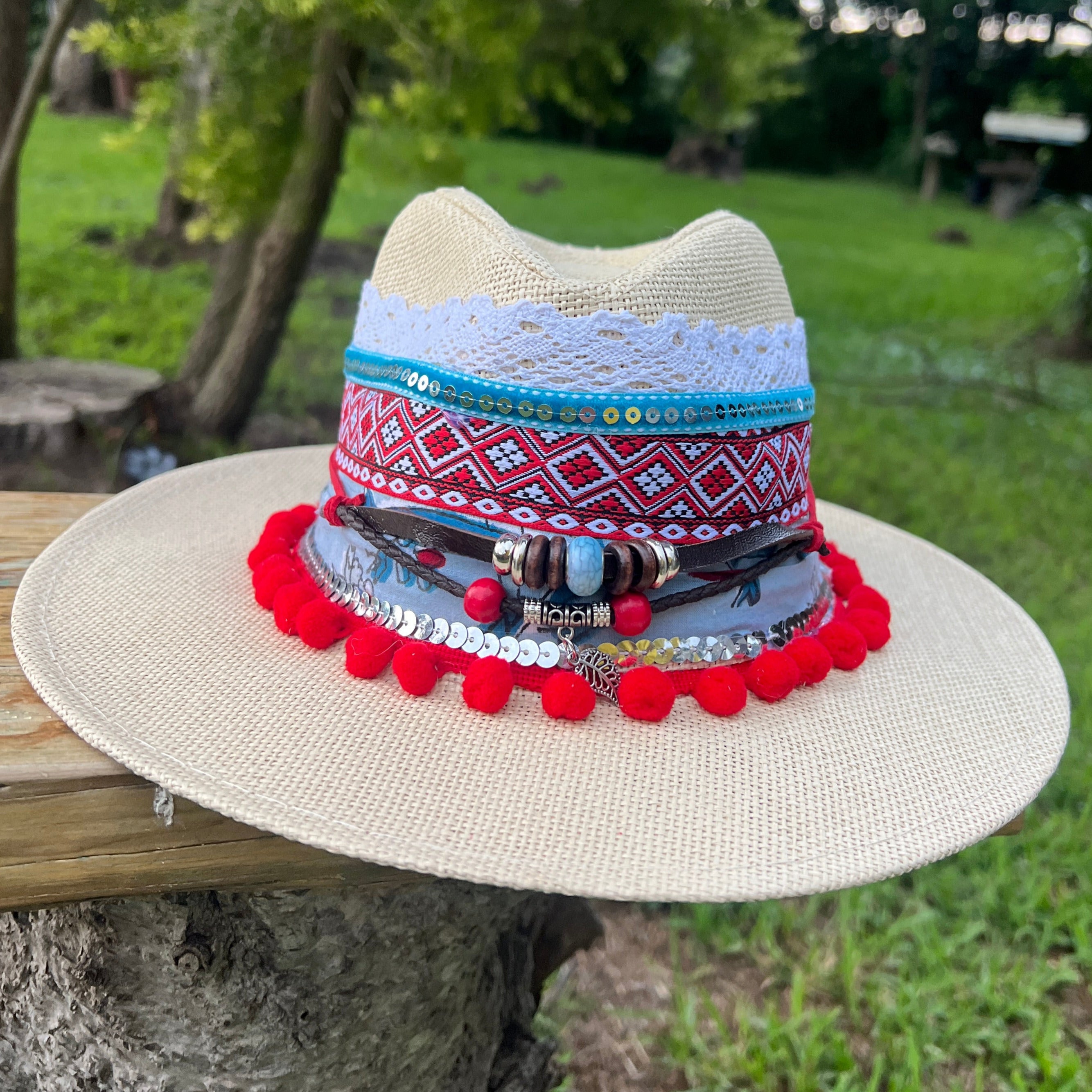 Isla coastal Panama Hat [cream] – Red Hot Blue Design T/A