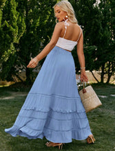 Load image into Gallery viewer, Tiered Maxi Skirt [light blue]
