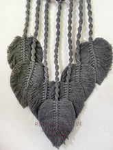 Load image into Gallery viewer, Macrame Nola Leaf Wall Hanging [Grey]
