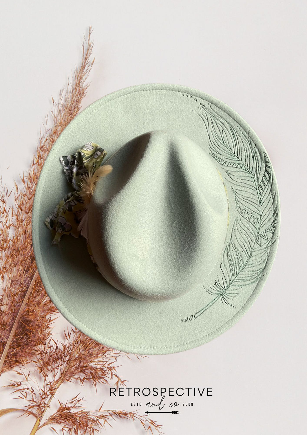 Kaye Feather Fedora [Mint]