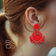 Load image into Gallery viewer, Crabbie Beaded Drop earrings [red]
