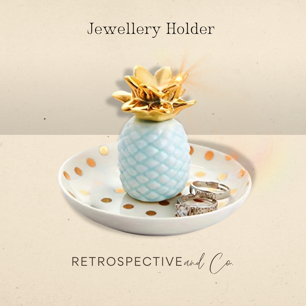 Pineapple Jewellery Ring Holder [White/bue/gold]