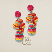 Load image into Gallery viewer, Beachball Beaded Drop earrings [multi]
