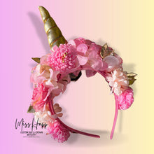 Load image into Gallery viewer, Sugarcloud Pink Unicorn Flower crown [small]
