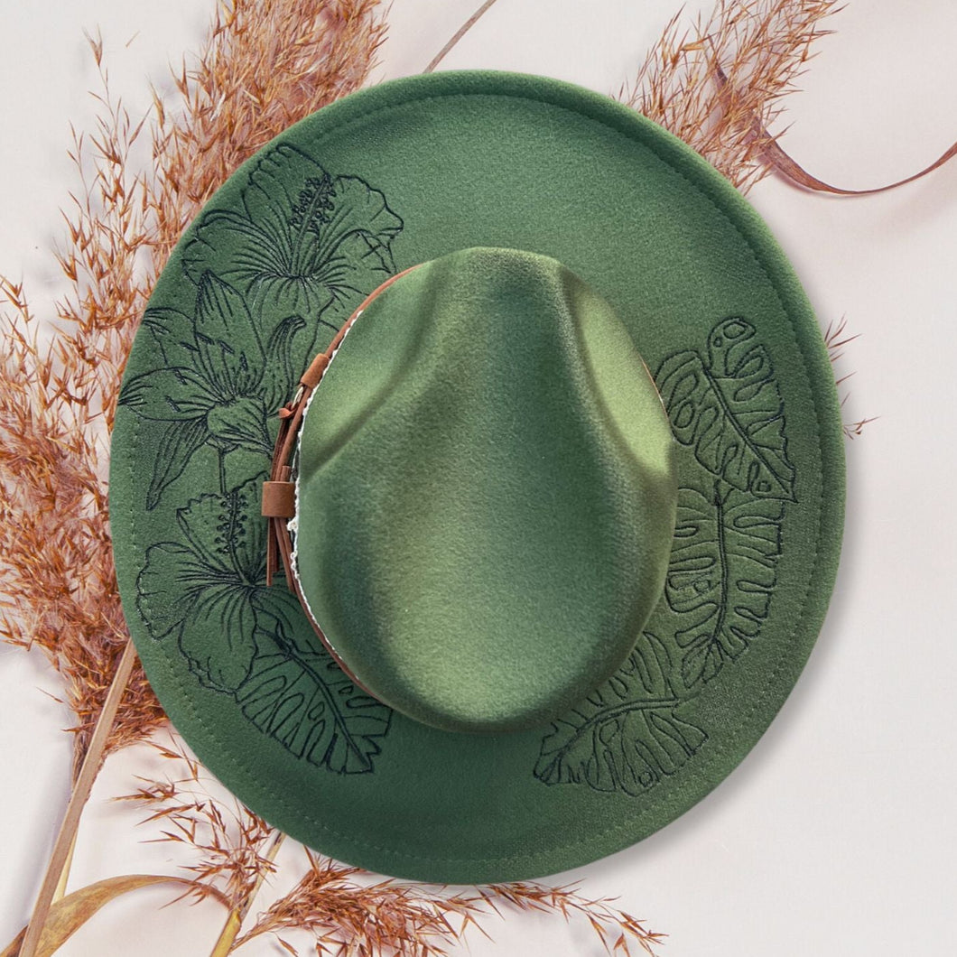 Tropical Monstera Fedora [Green]