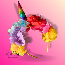 Load image into Gallery viewer, The Wild One Rainbow Unicorn Flower crown [small]
