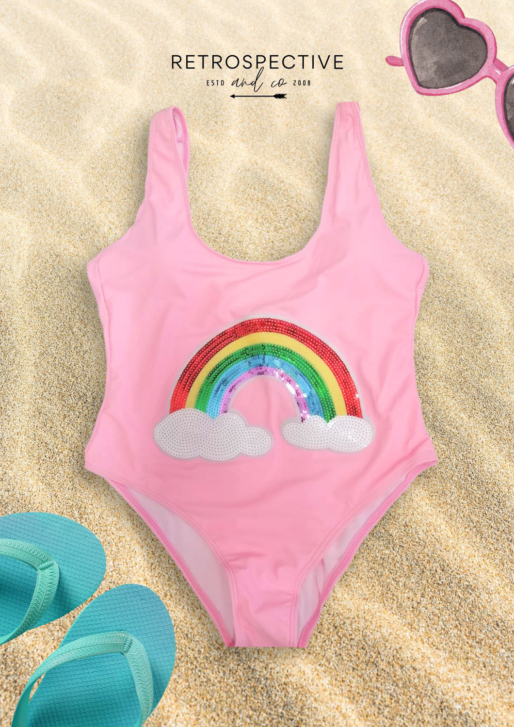 Rianne rainbow full suit [Candy pink]