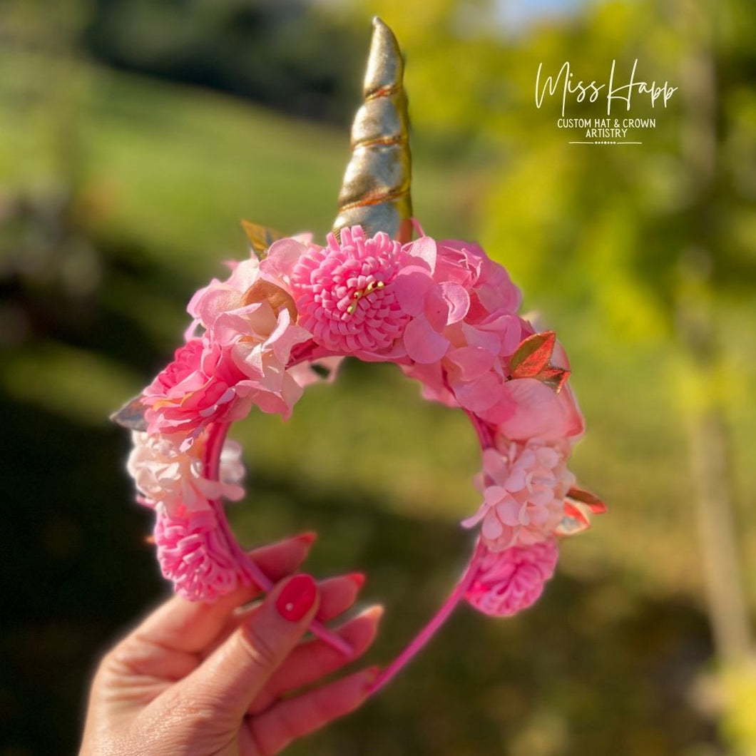 Sugarcloud Pink Unicorn Flower crown [small]