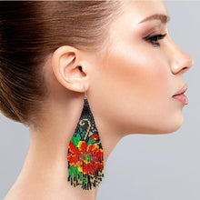Load image into Gallery viewer, Beaded floral Drop earrings [Multi]
