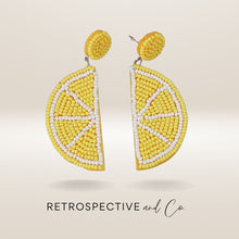 Load image into Gallery viewer, Limoncello Fruit Beaded Drop earrings [yellow]
