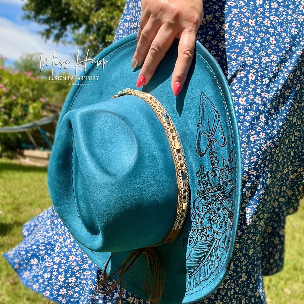 Suedette Stetson [Teal]