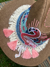 Load image into Gallery viewer, Rosada blush flamingo Panama Hat [coffee]
