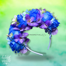 Load image into Gallery viewer, Mystara Blues Flower Crown [Medium]
