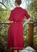 Load image into Gallery viewer, A Line Shirt Dress [deep red] XLarge
