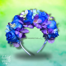 Load image into Gallery viewer, Mystara Blues Flower Crown [Medium]
