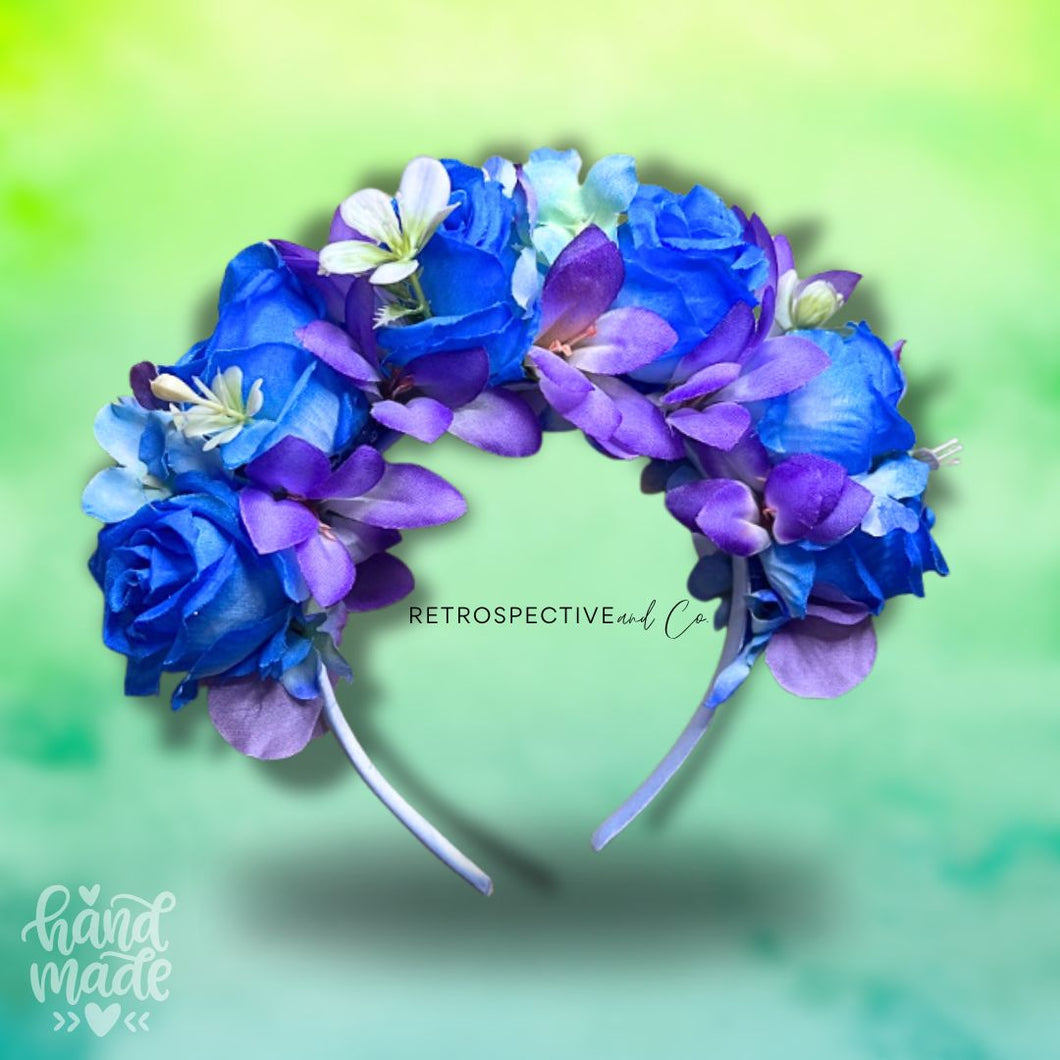 Mystara Blues Flower Crown [Medium]