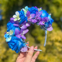 Load image into Gallery viewer, Mystara Blues Flower Crown [Medium]

