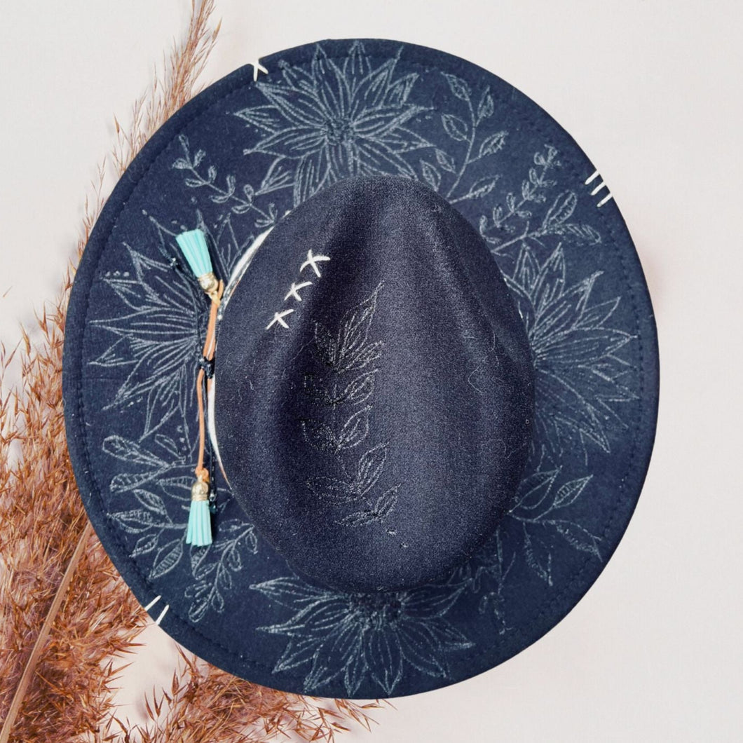 Paloma vintage Botanical Fedora [Black]