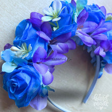 Load image into Gallery viewer, Mystara Blues Flower Crown [Medium]
