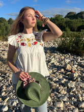Load image into Gallery viewer, Taite Embroidered Folk Smock [White] Medium
