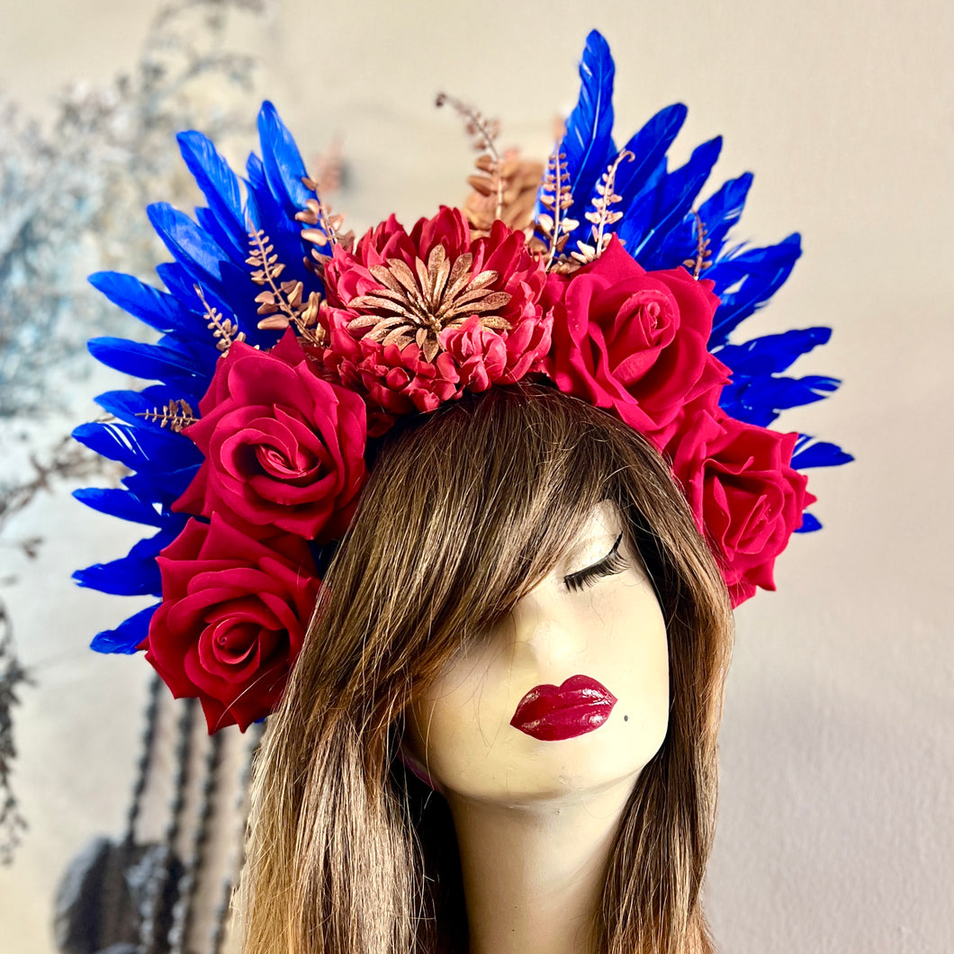 Aves Goddess feather & Flora Crown
