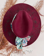 Load image into Gallery viewer, Poppy Wide Brim Fedora [Burgundy]
