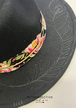Load image into Gallery viewer, Mystical  moon phase and feather Fedora [Black]
