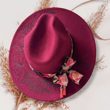 Load image into Gallery viewer, Lily and Fern Wide Brim Fedora [Wine]
