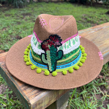 Load image into Gallery viewer, Sun Pavillion Cactus Panama Hat [coffee]
