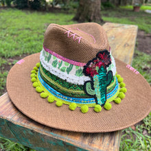 Load image into Gallery viewer, Sun Pavillion Cactus Panama Hat [coffee]
