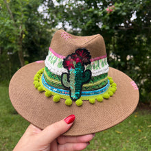Load image into Gallery viewer, Sun Pavillion Cactus Panama Hat [coffee]
