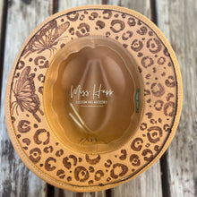 Load image into Gallery viewer, Shamwari Butterfly Leoprd Fedora Hat [sand] Narrow Brim
