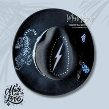 Load image into Gallery viewer, Dark Boho Tiger Fedora [Black]
