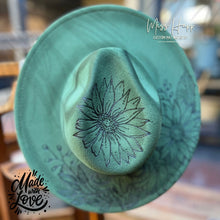 Load image into Gallery viewer, Veld Flowers and Skull Fedora [Green]
