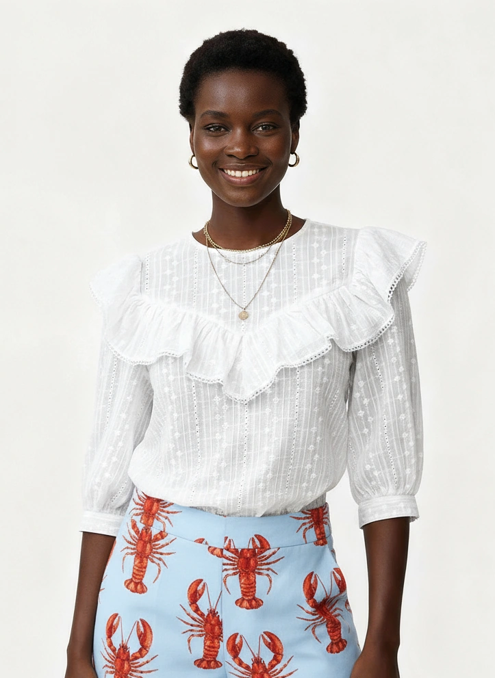 Maeve Embroidery Anglaise blouse [White] SMALL