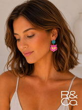 Load image into Gallery viewer, Jungle Tiger Drop earrings [Pink]
