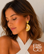 Load image into Gallery viewer, Limoncello Fruit Beaded Drop earrings [yellow]
