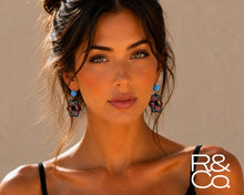 Load image into Gallery viewer, Beaded Western Flower Drop earrings [brights]
