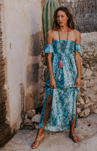 Load image into Gallery viewer, Vivica Maxi Dress [Turq/Print]
