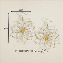Load image into Gallery viewer, Dainty gold flower dangle earrings [gold]

