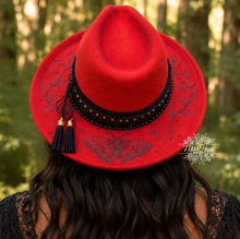 Load image into Gallery viewer, Moth and Leaf Fedora [Paprika]
