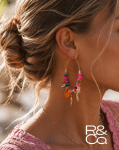 Load image into Gallery viewer, Hoop Beach Beaded Drop earrings [multi]
