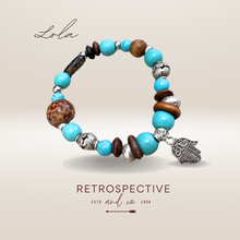 Load image into Gallery viewer, Tana Turquoise and Silver beaded bracelet
