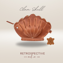 Load image into Gallery viewer, Clam Leather Handbag [Tan]
