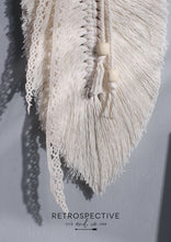 Load image into Gallery viewer, Delia Small Feather Macrame Wall Hanging [Cream]
