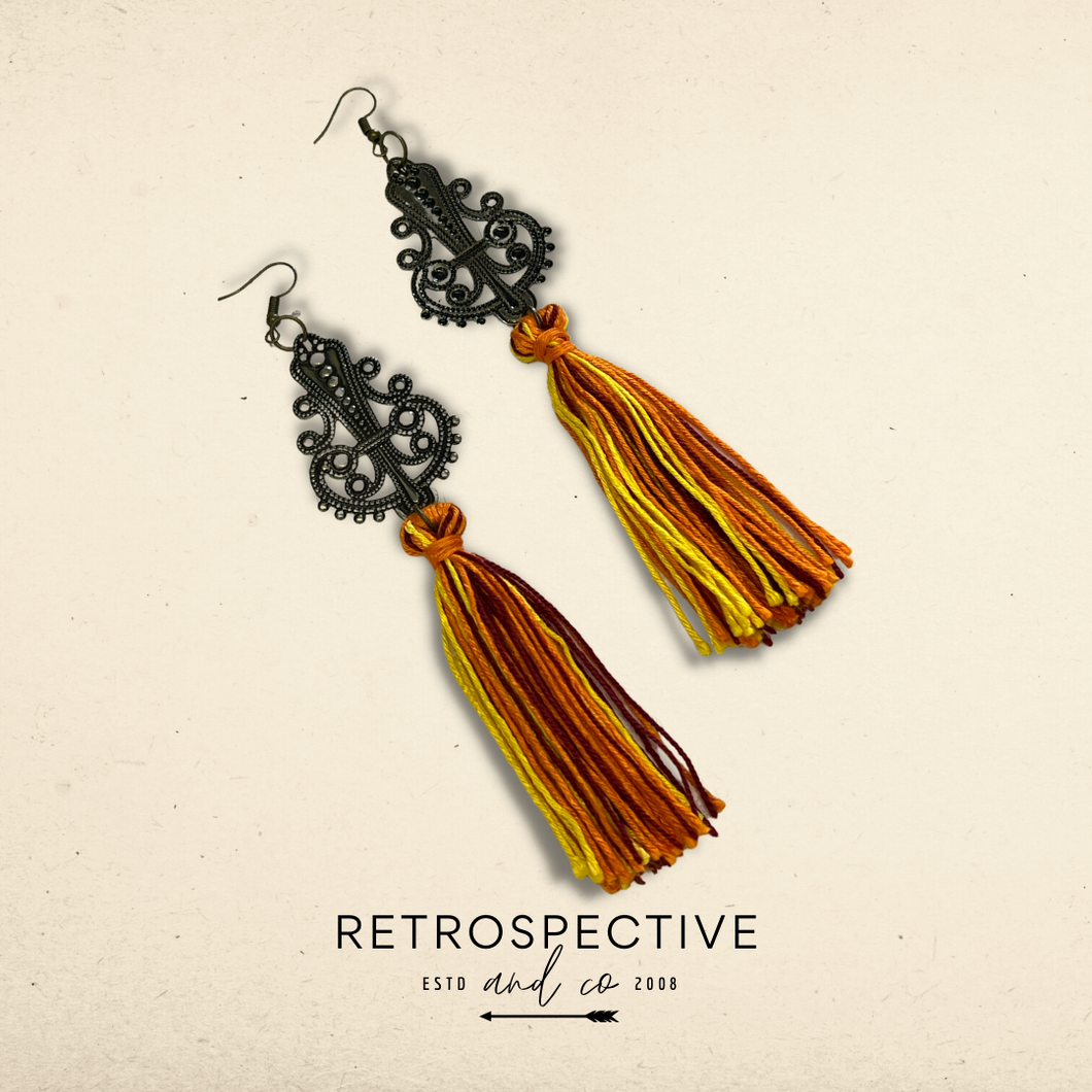 Blaze tassel drop earrings