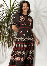 Load image into Gallery viewer, Palm Tree Maxi Dress [Black] XLarge
