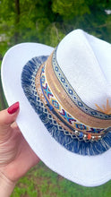 Load and play video in Gallery viewer, Gold coastal Panama Hat [white]
