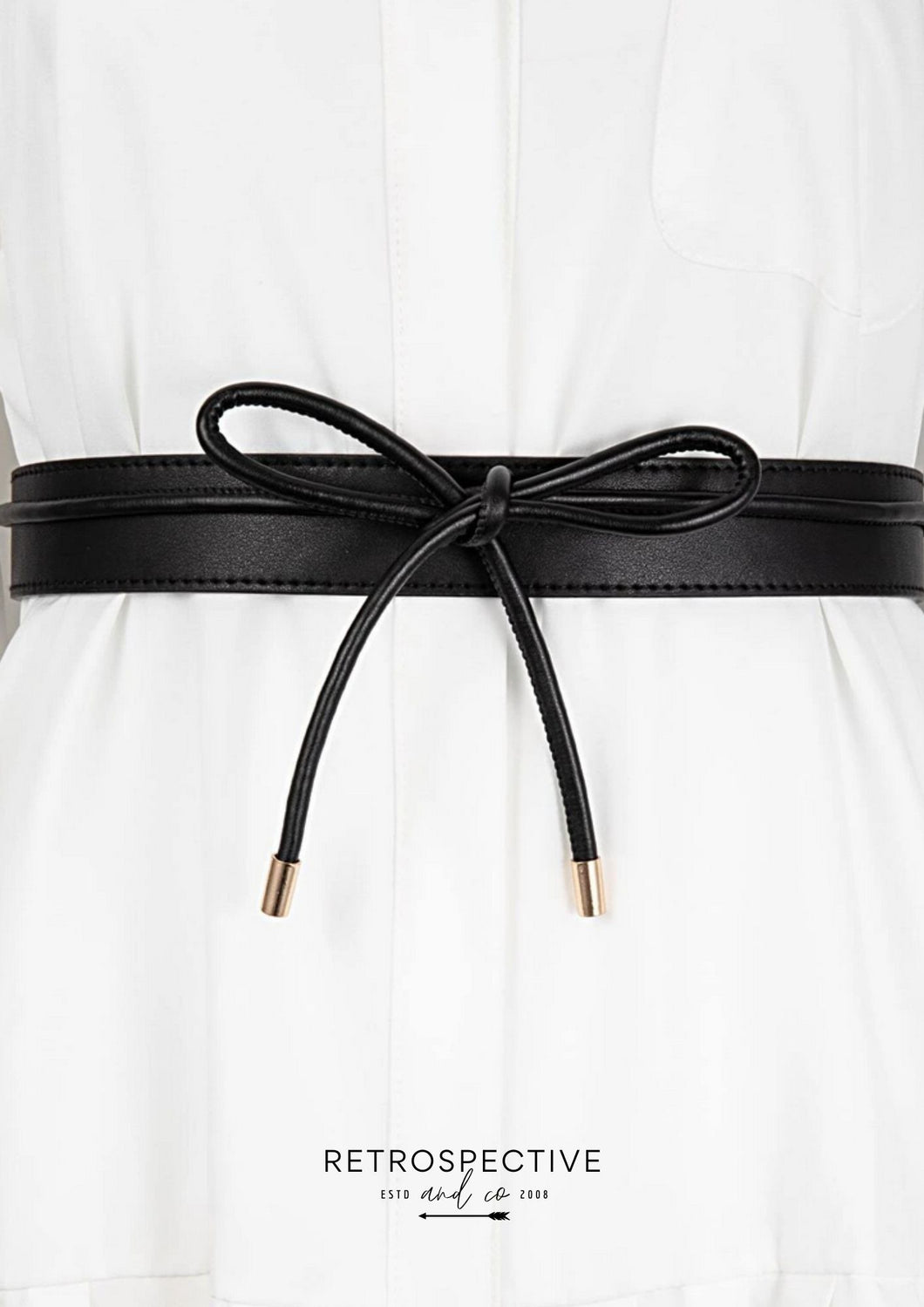 Narrow wrap Belt [Black]