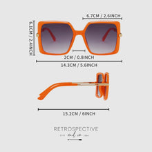 Load image into Gallery viewer, Avery Funk Square Sunglasses [Orange]
